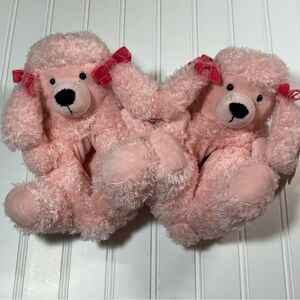 Wonder Nation Pink Poodle Kids Slippers Size 7/8 NWT